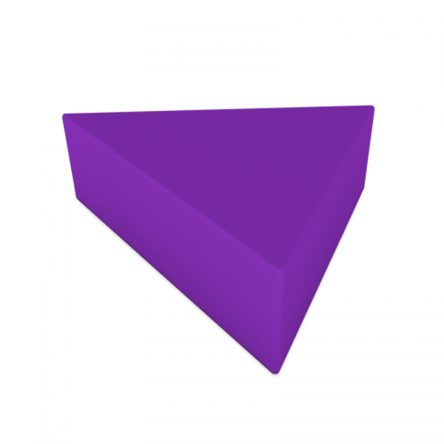 Purple Triangular Pouf
